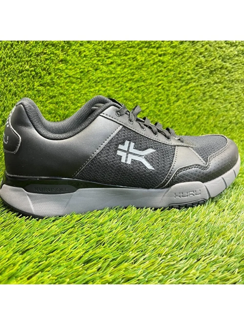 Kuru Quantum 2.0 Mens Size 11E Jet Black Gray Athletic Running Shoes Sneakers